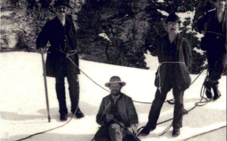 Bergsteigerfotografien aus der Jahrhundertwende